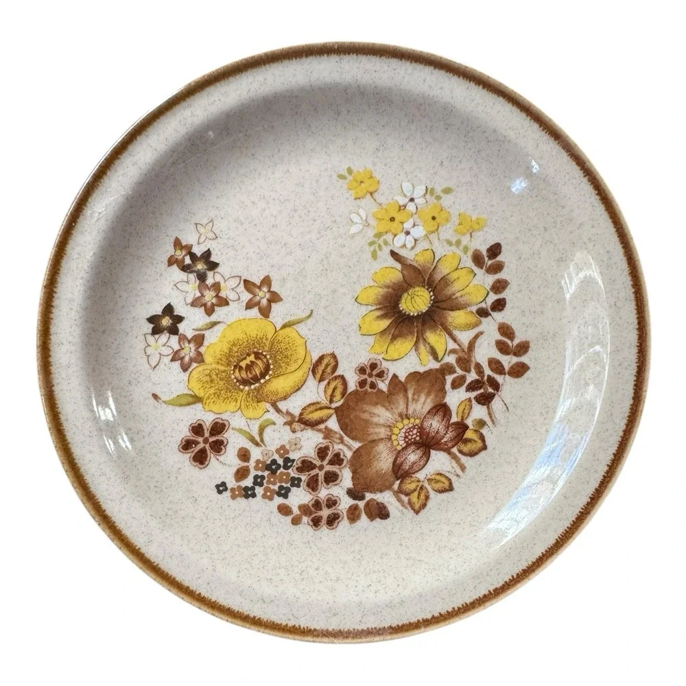 Alpine Mountain Hand Painted Stoneware Woodlands Dinner 10 5/8